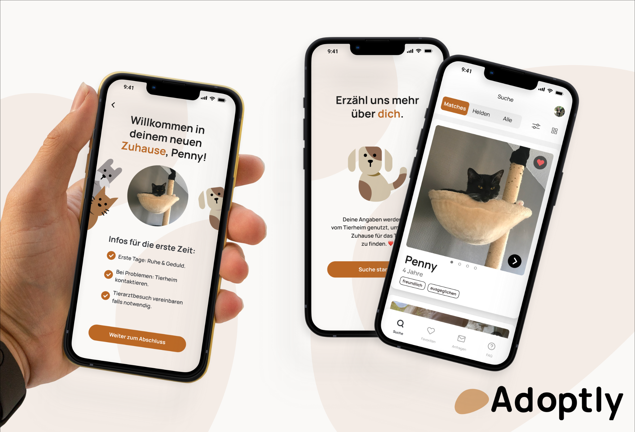 Welcome, onboarding and Penny’s profile