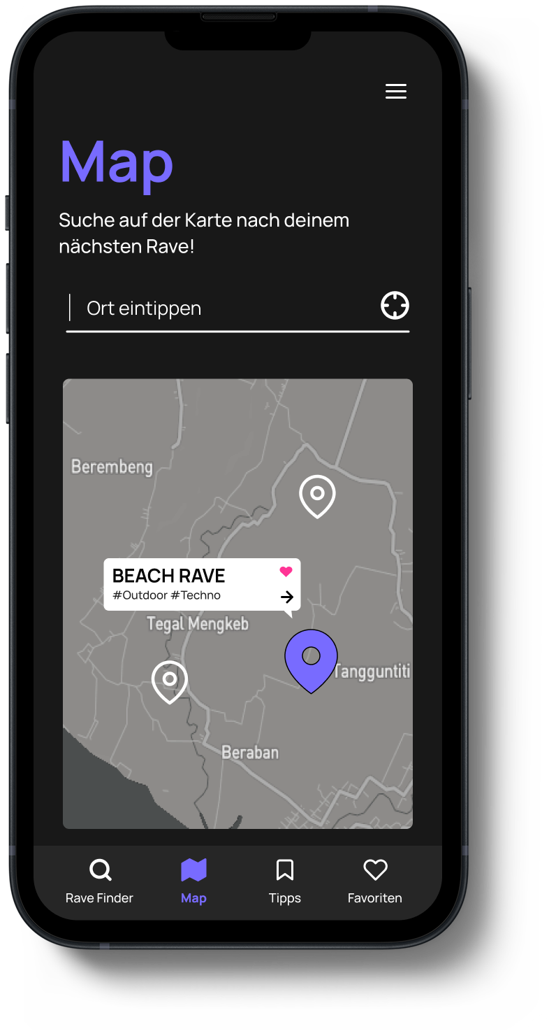 Map view with nearby events