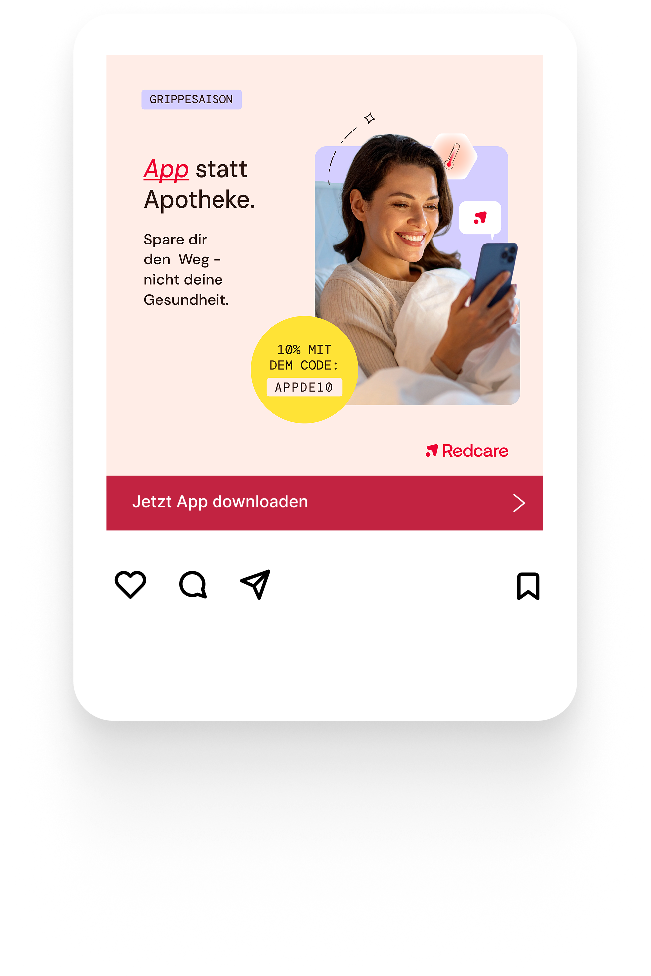App convenience ad: App statt Apotheke.