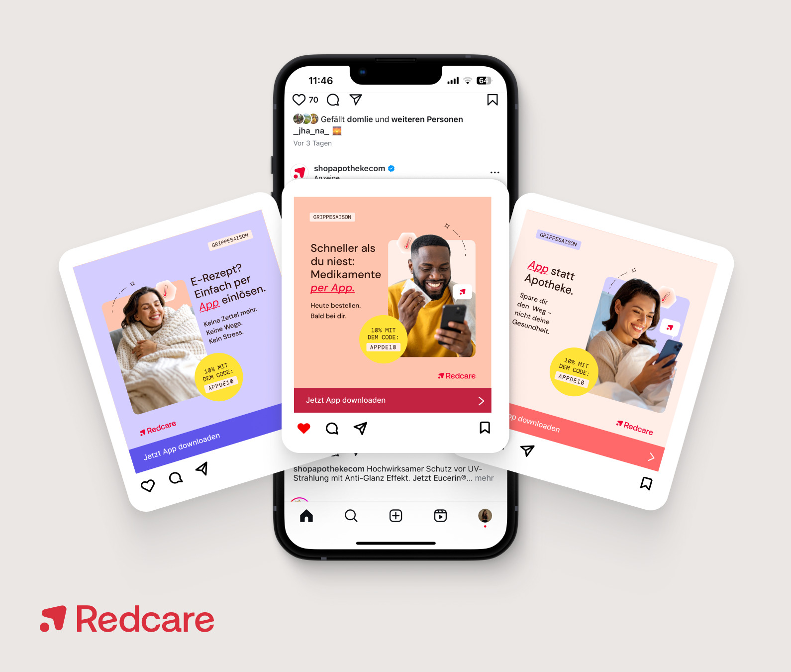 Redcare Pharmacy social ad campaign